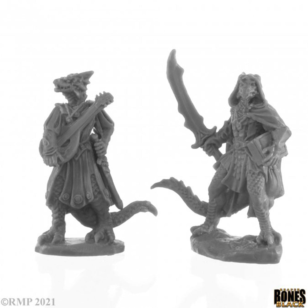Reaper 44145: Dragonfolk Bard And Thief - Bones Black