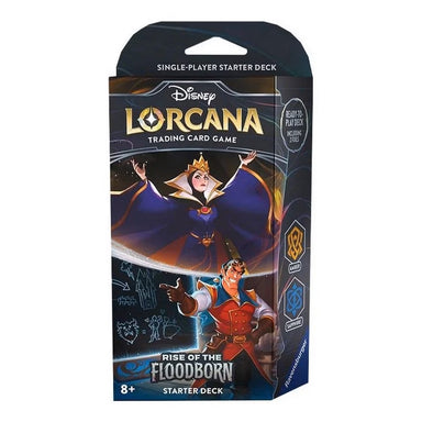 Disney Lorcana - Rise of the Floodborn Starter Deck - The Queen and Gaston (Amber/Sapphire)