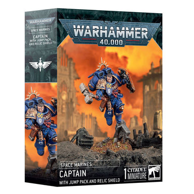 Warhammer 40,000 - Space Marines Captain with Jump Pack and Relic Shield