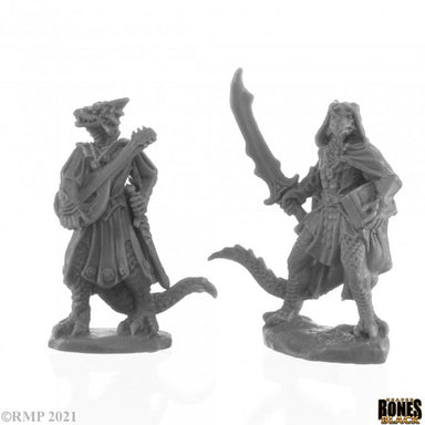 Reaper 44145: Dragonfolk Bard And Thief - Bones Black