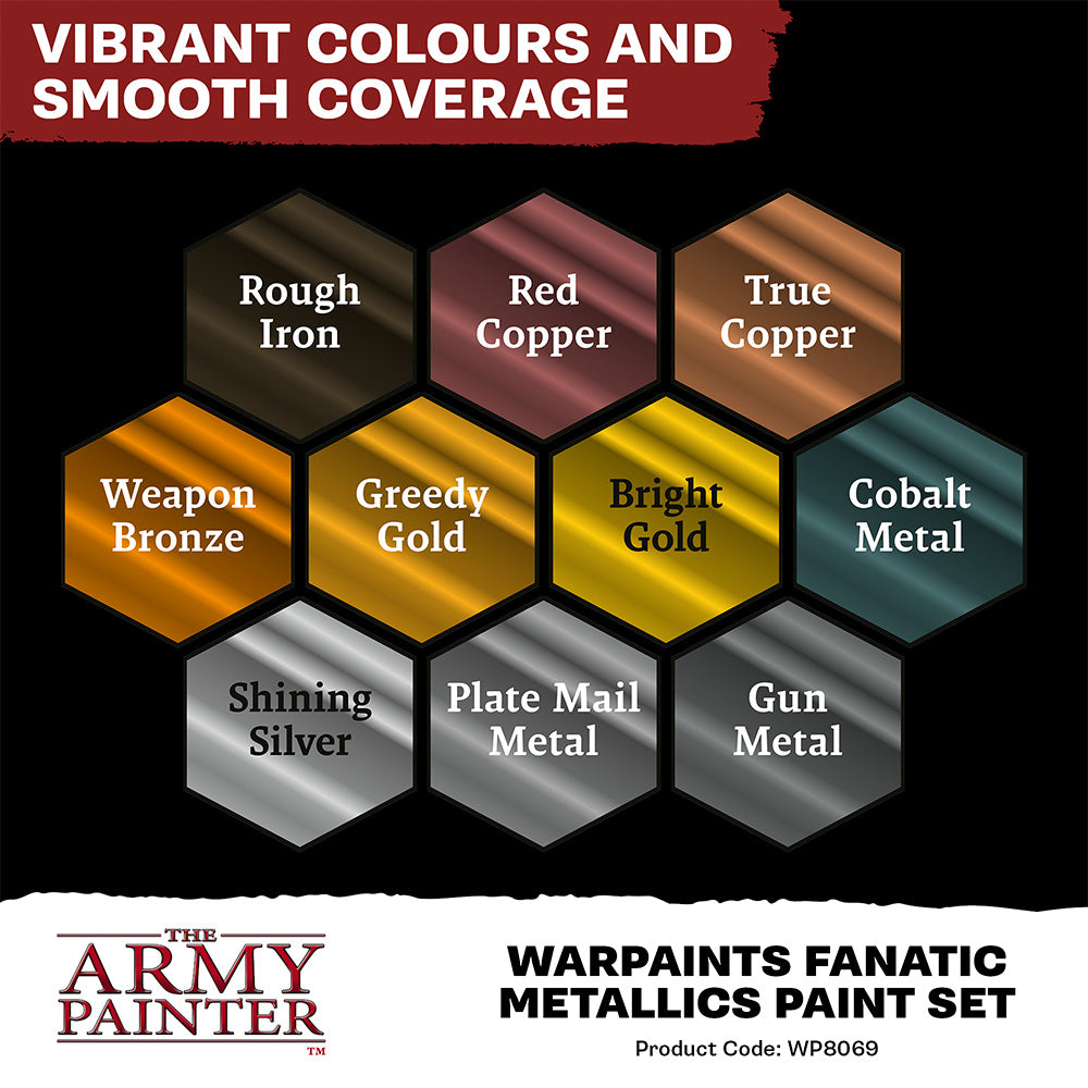 The Army Painter Warpaints Fanatic Metallics Paint Set