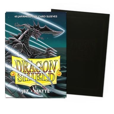 Dragon Shield Japanese Size Sleeves - Matte Jet (60 Sleeves)