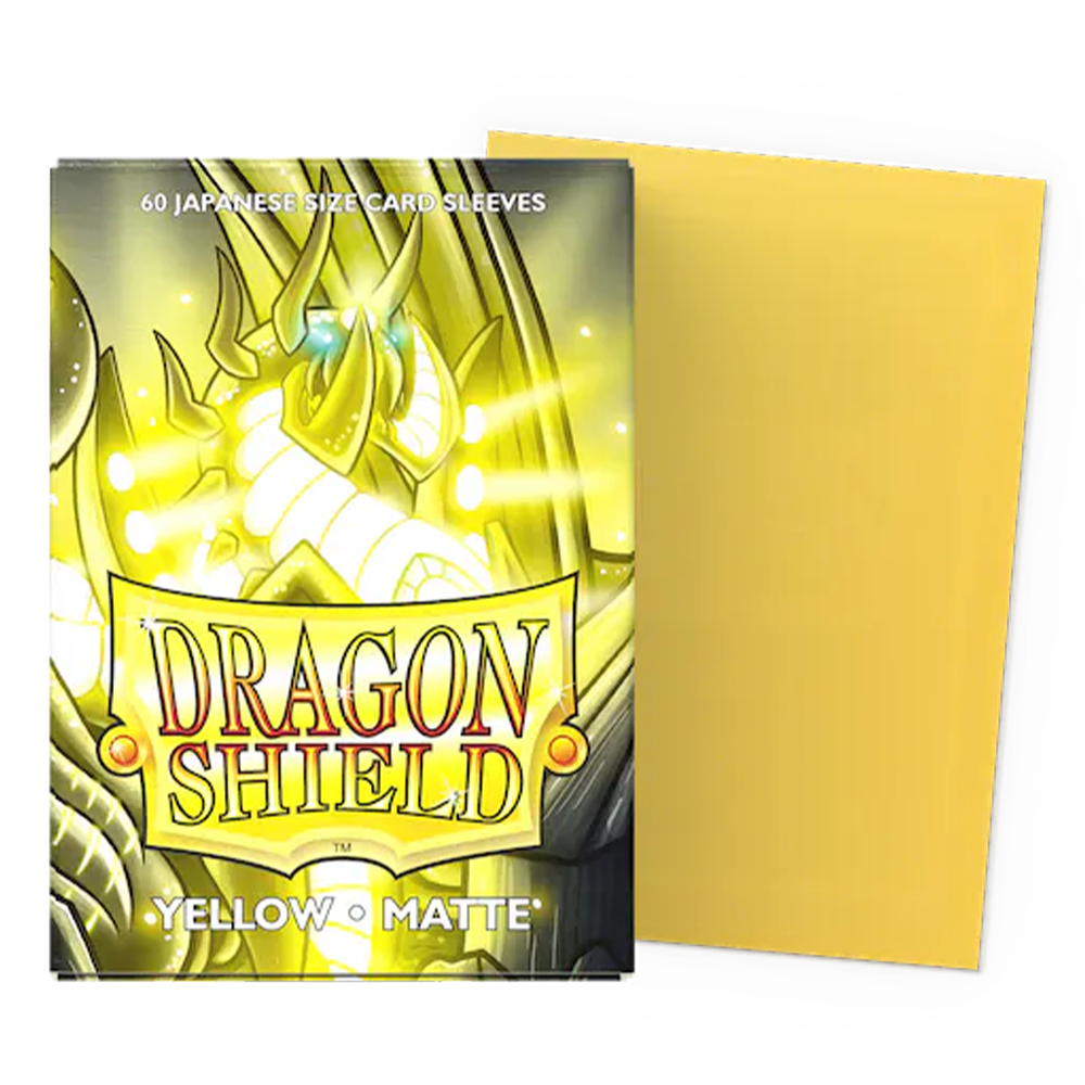 Dragon Shield Japanese Size Sleeves - Matte Yellow (60 Sleeves)
