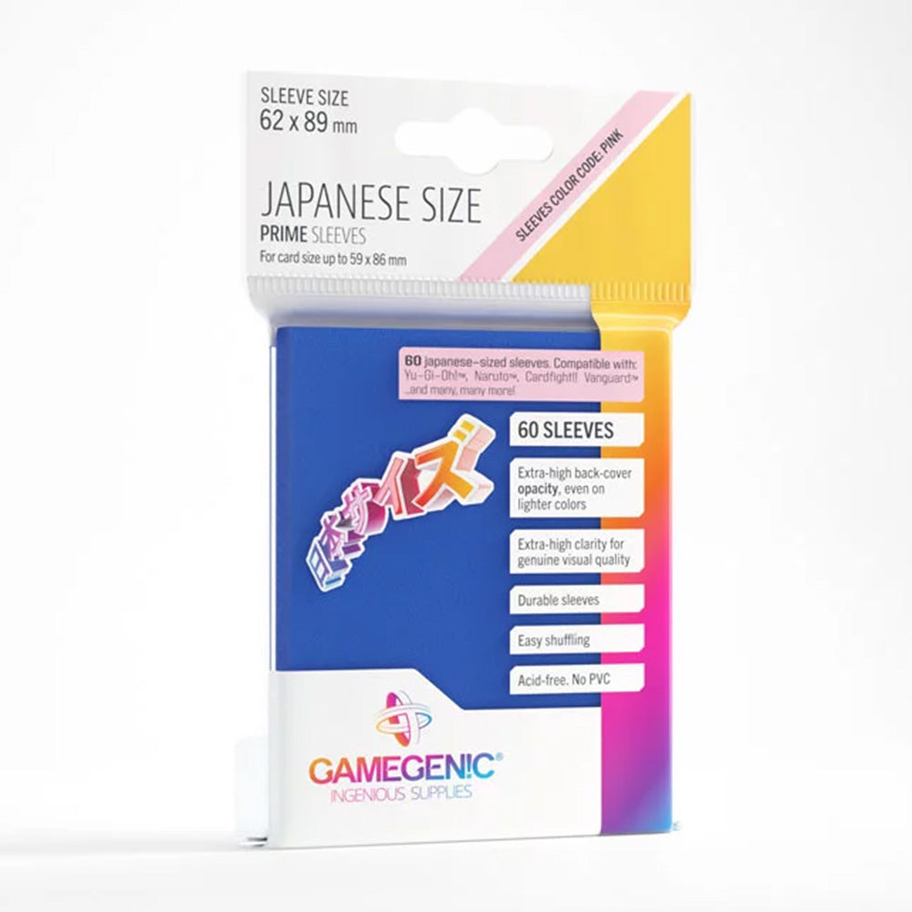 Gamegenic Japanese Size Prime Sleeves - Blue (60 Sleeves)