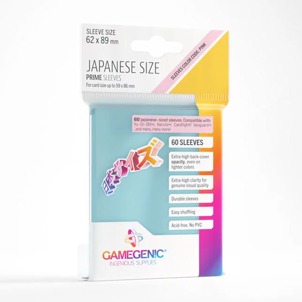 Gamegenic Japanese Size Prime Sleeves - Clear (60 Sleeves)
