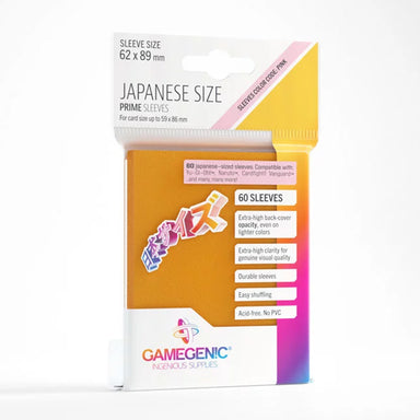 Gamegenic Japanese Size Prime Sleeves - Orange (60 Sleeves)