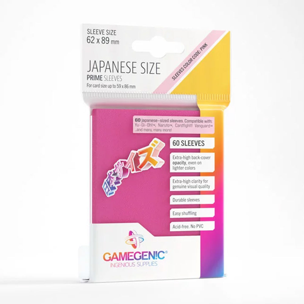 Gamegenic Japanese Size Prime Sleeves - Pink (60 Sleeves)
