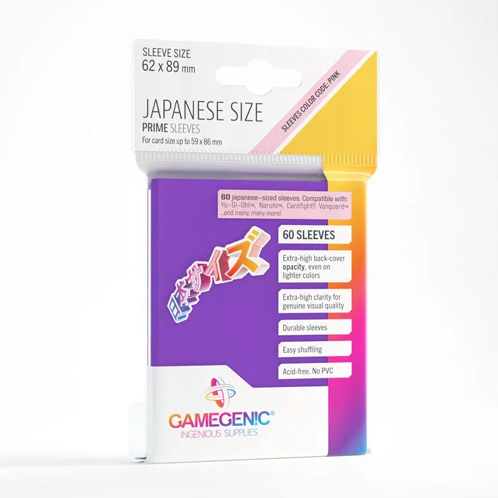 Gamegenic Japanese Size Prime Sleeves - Purple (60 Sleeves)