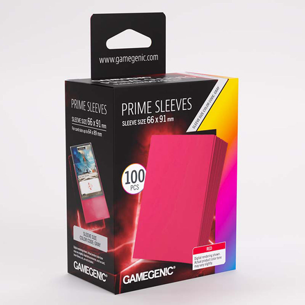 Gamegenic Prime Sleeves - Red (100 Sleeves)