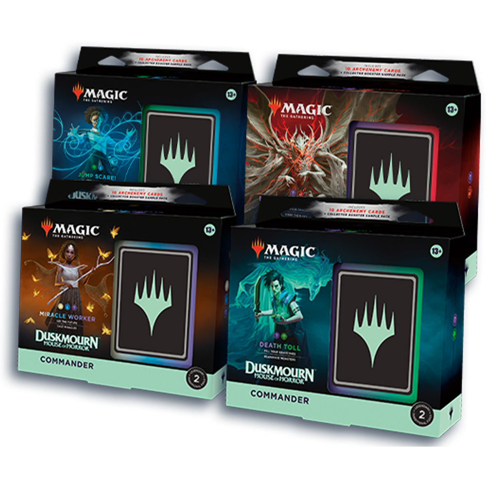 Magic: The Gathering - Duskmourn: House of Horror Commander Deck - Set of 4 Bundle