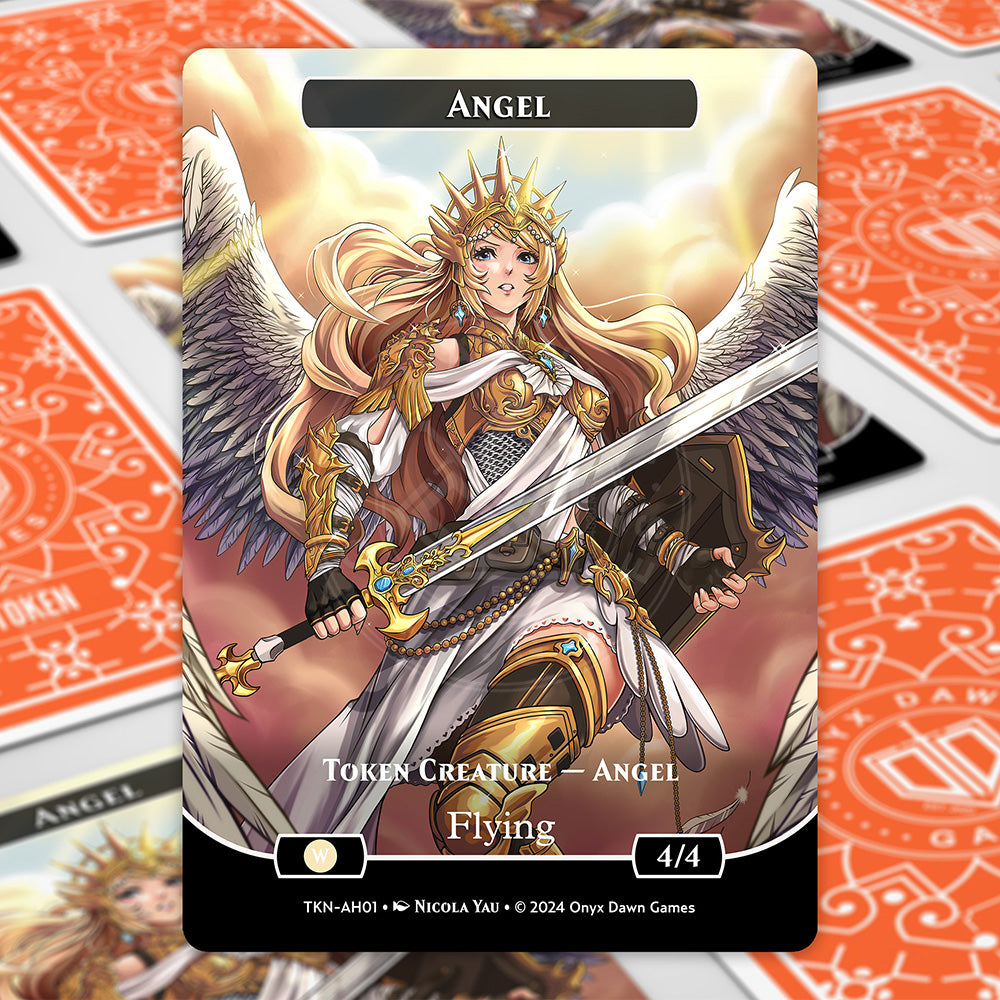 Angel 4/4 Token for Magic: The Gathering Onyx Dawn Games Angel 4/4 Token for Magic: The Gathering Onyx Dawn Games