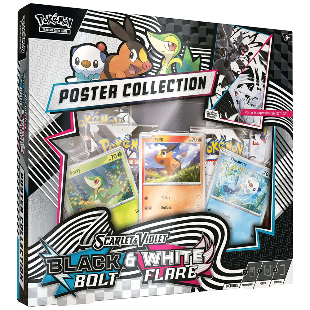 Pokémon TCG Scarlet and Violet Black Bolt & White Flare Unova Poster Collection