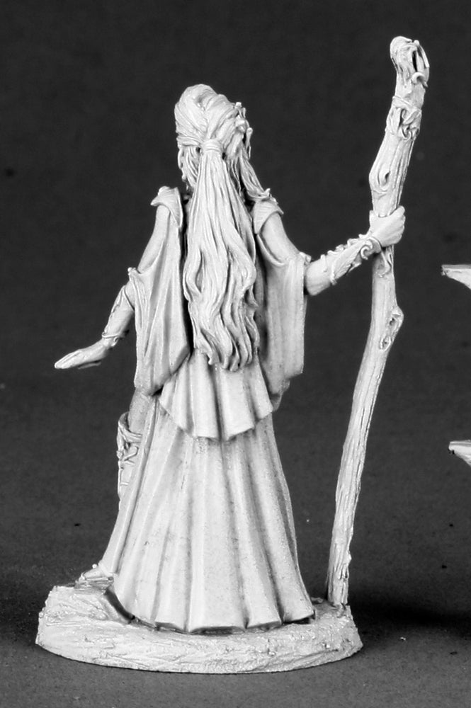 03492 Autumn Bronzeleaf, Female Elf Wizard - Reaper Dark Heaven Legends Unpainted Back