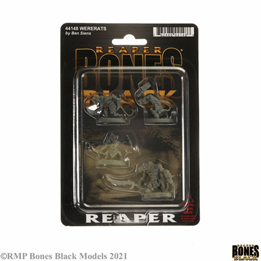 44148 Wererats (4) - Reaper Bones Black