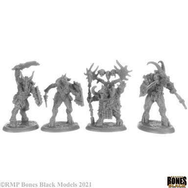44152 Beastmen (4) - Reaper Bones Black