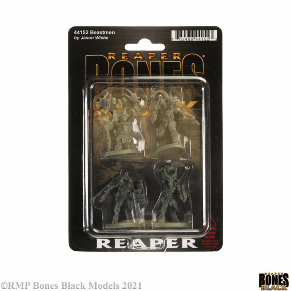 44152 Beastmen (4) - Reaper Bones Black