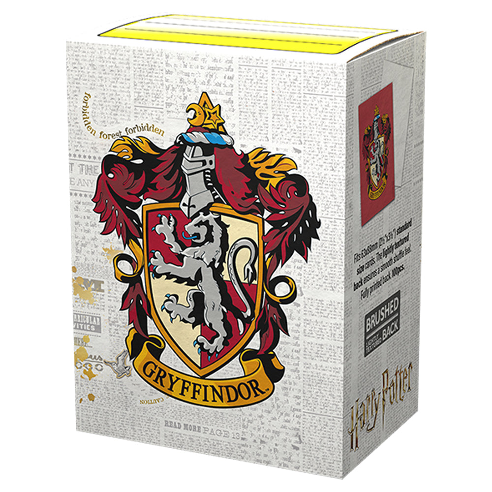 Dragon Shield Sleeves - Brushed Art Wizarding World Harry Potter - Gryffindor (100 Sleeves)
