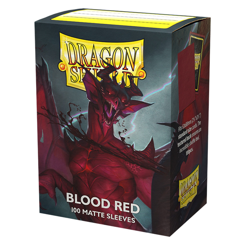 Dragon Shield Sleeves - Matte Blood Red (100 Sleeves)
