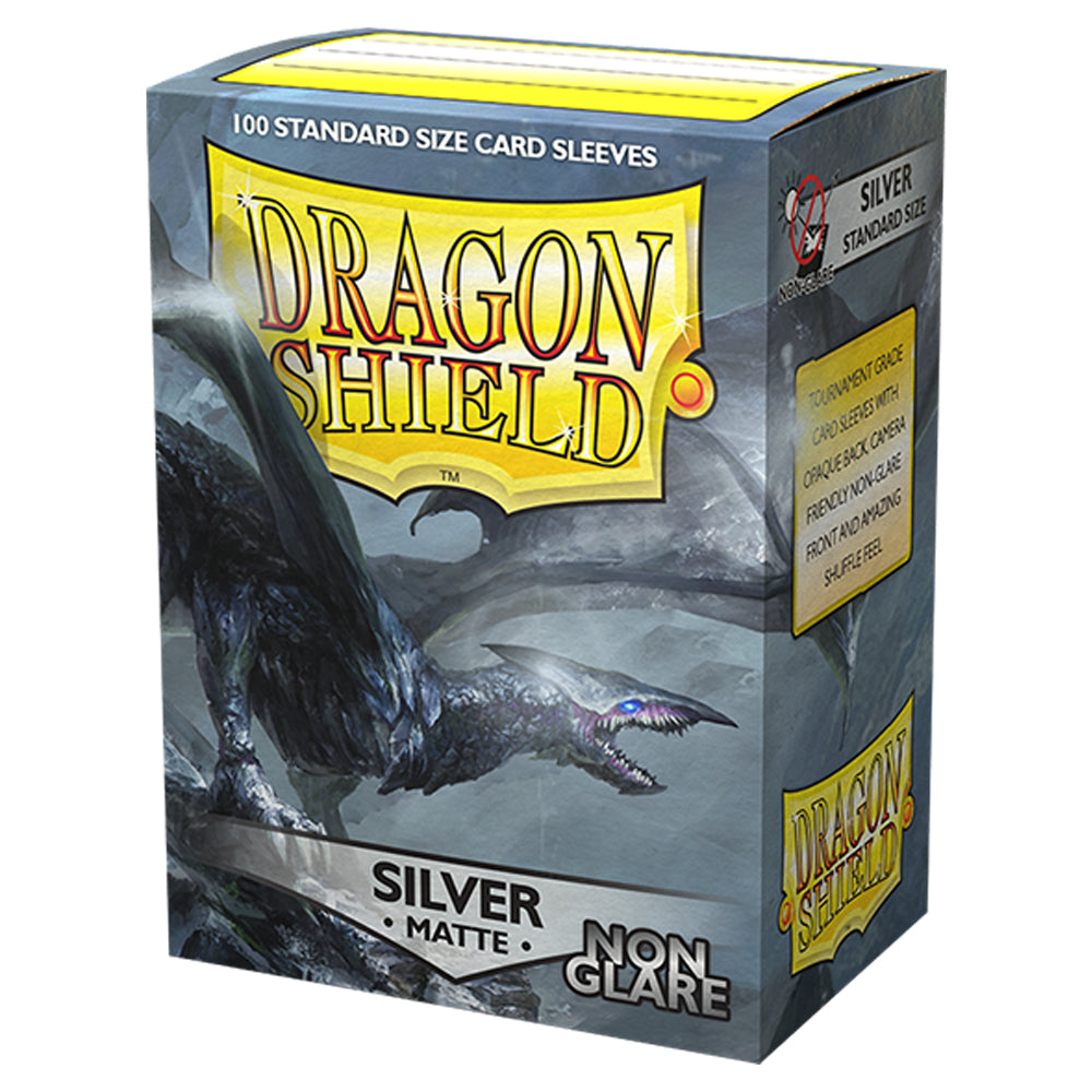 Dragon Shield Sleeves - Matte Non-Glare Silver (100 Sleeves)