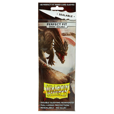 Dragon Shield Sleeves - Perfect Fit Sealable - Smoke Inner Sleeves (100 Sleeves)