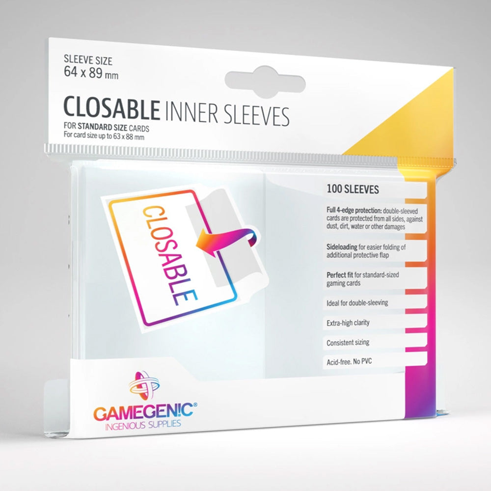 Gamegenic Closable Inner Sleeves (100 Sleeves)