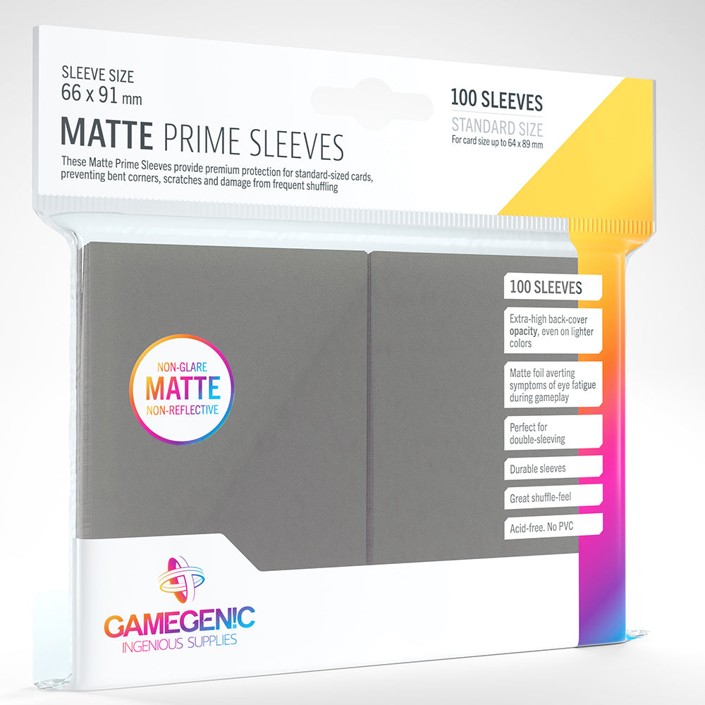Gamegenic Matte Prime Sleeves - Dark Grey