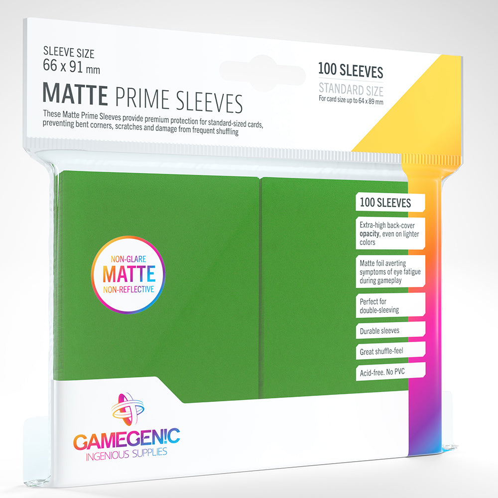 Gamegenic Matte Prime Sleeves - Green