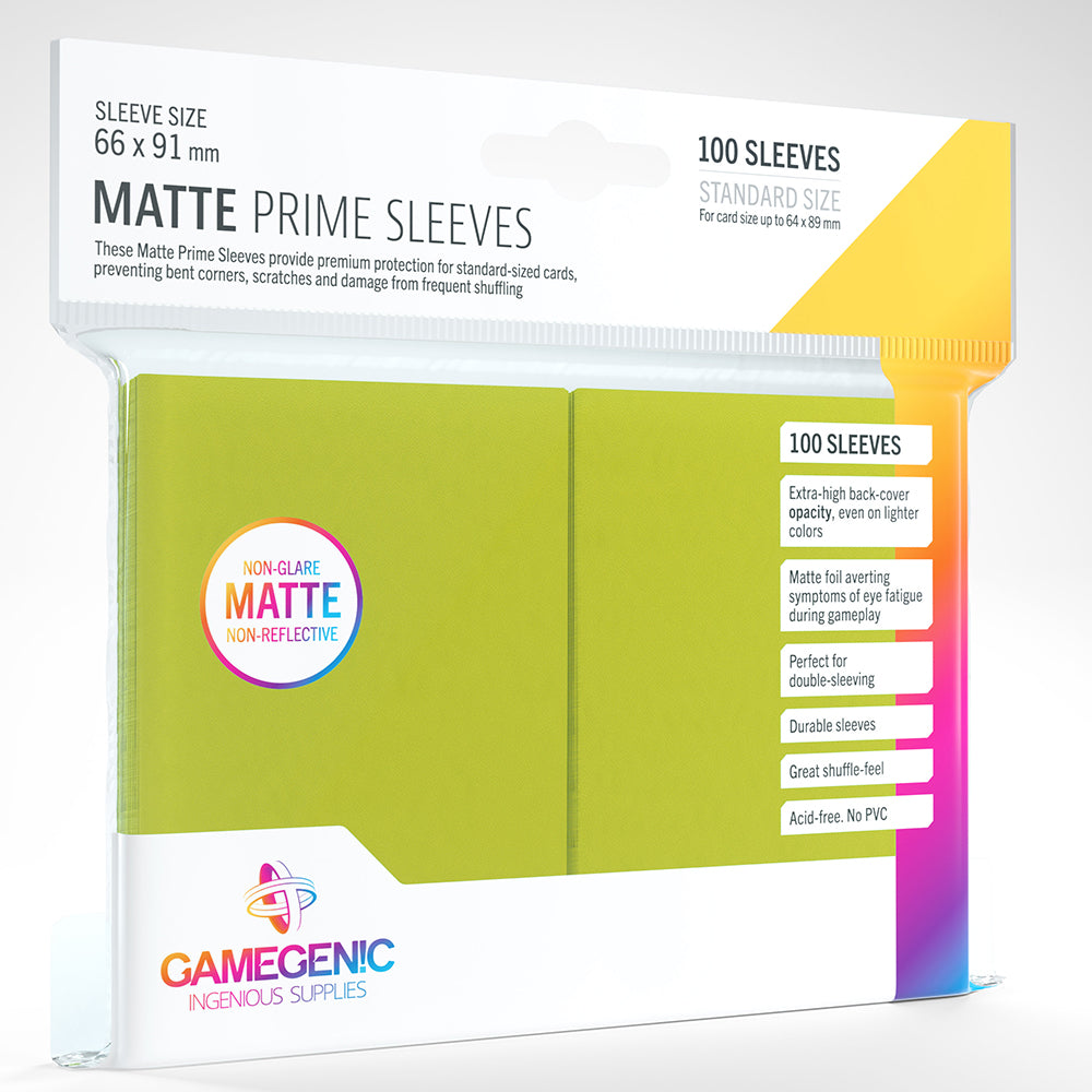 Gamegenic Matte Prime Sleeves - Lime