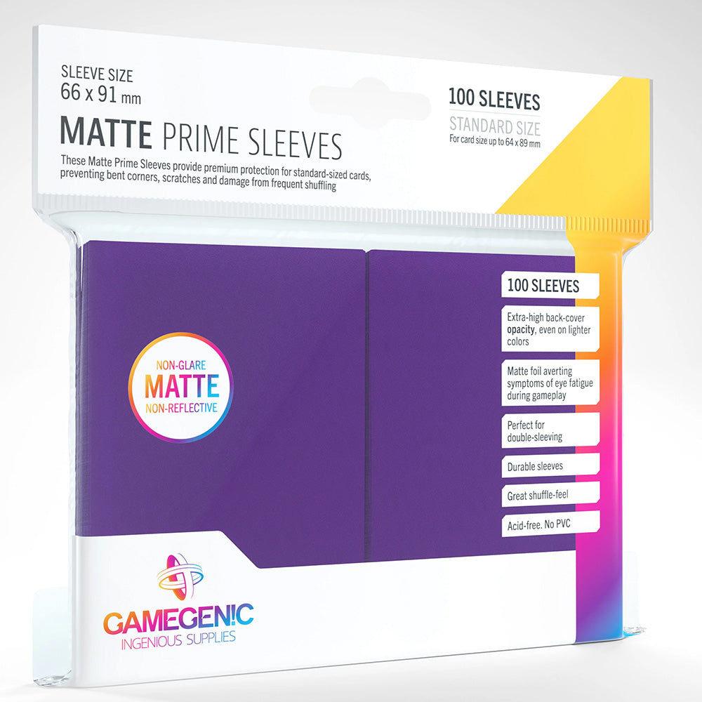 Gamegenic Matte Prime Sleeves - Purple (100 Sleeves)