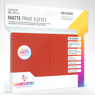 Gamegenic Matte Prime Sleeves - Red