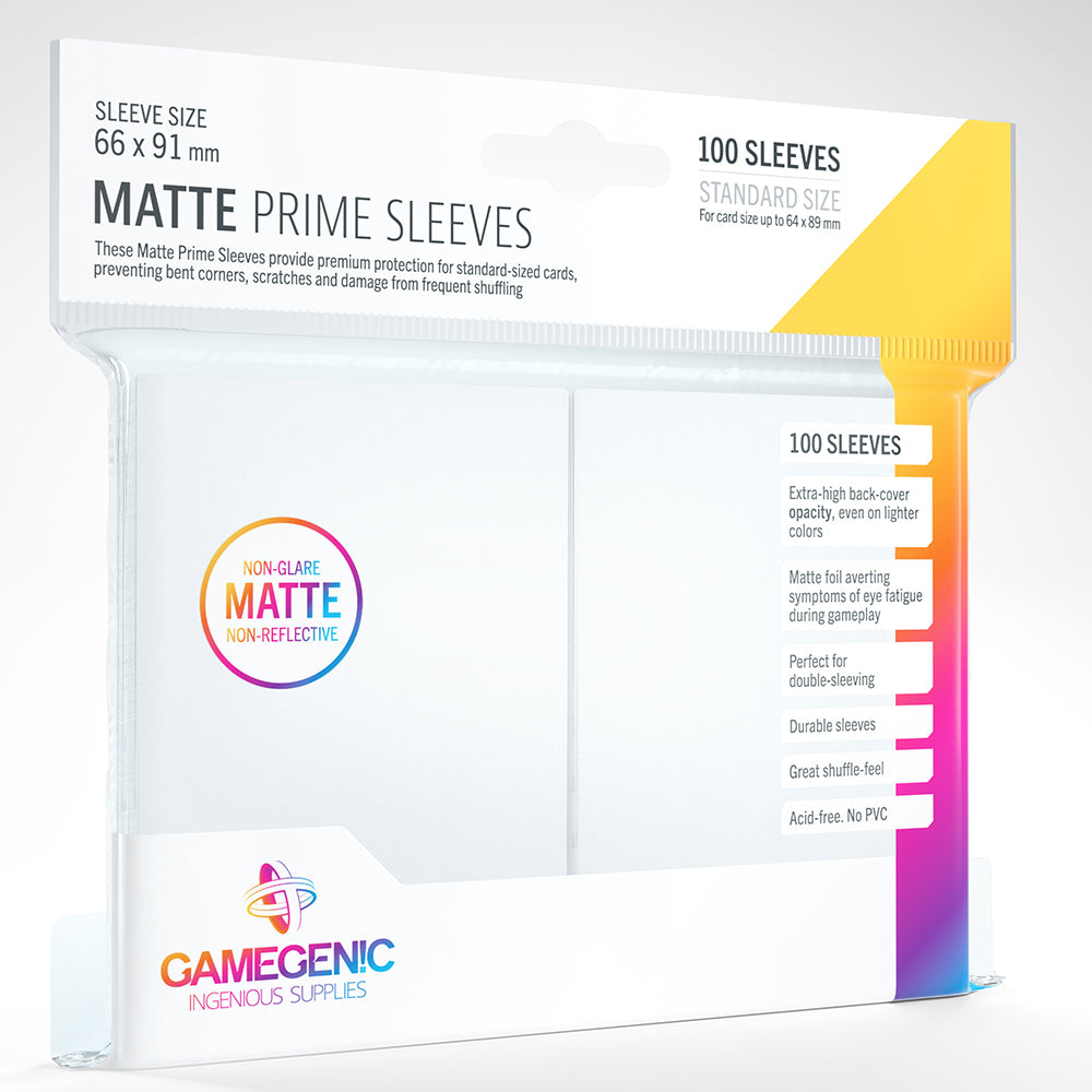 Gamegenic Matte Prime Sleeves - White