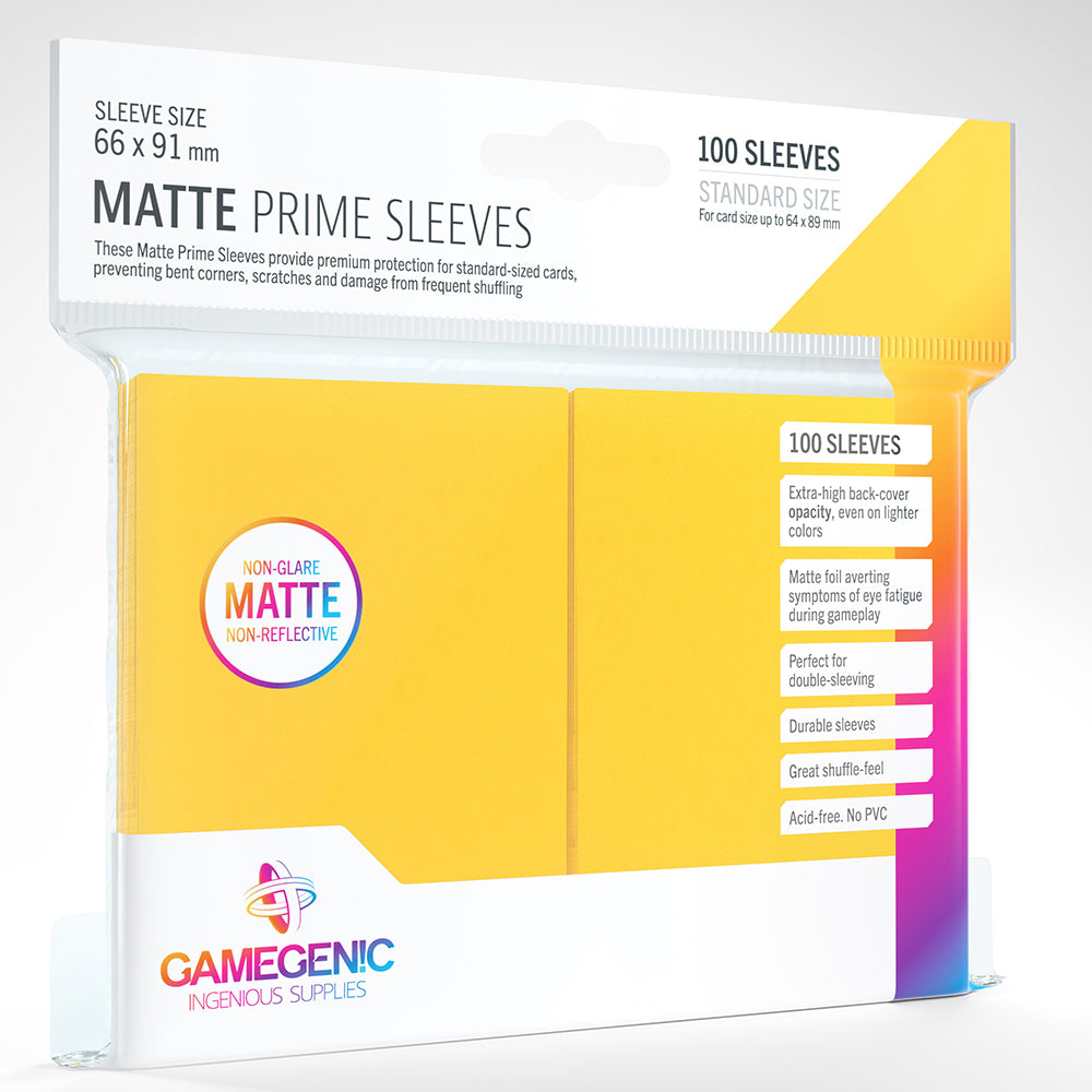 Gamegenic Matte Prime Sleeves - Yellow