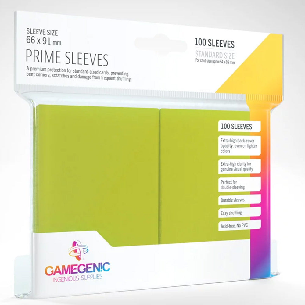 Gamegenic Prime Sleeves - Lime (100 Sleeves)