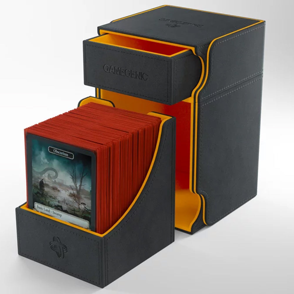 Gamegenic Watchtower 100+ XL Convertible Deck Box - Black & Orange
