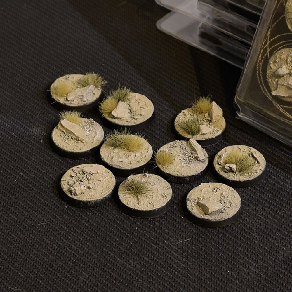 Gamers Grass - Battle Ready Bases: Arid Steppe Bases Round 25mm (x10)