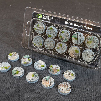 Gamers Grass - Battle Ready Bases: Urban Warfare Bases Round 25mm (x10)