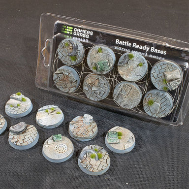 Gamers Grass - Battle Ready Bases: Urban Warfare Bases Round 32mm (x8)