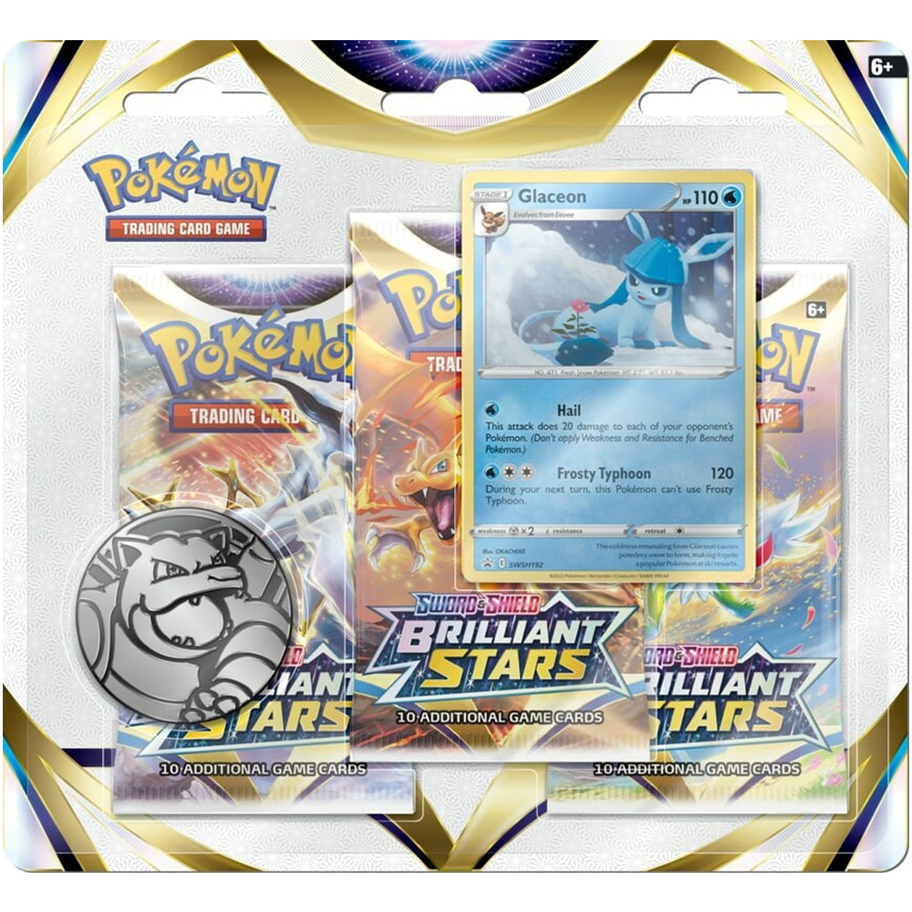 Pokémon Sword and Shield - Brilliant Stars 3-Pack Booster - Glaceon
