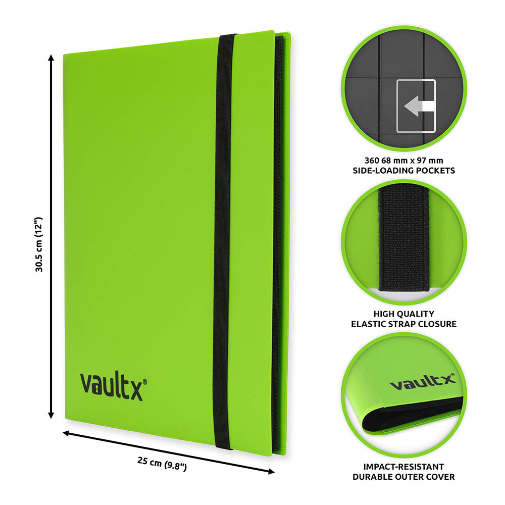 Vault X 9-Pocket Strap Binder - Green
