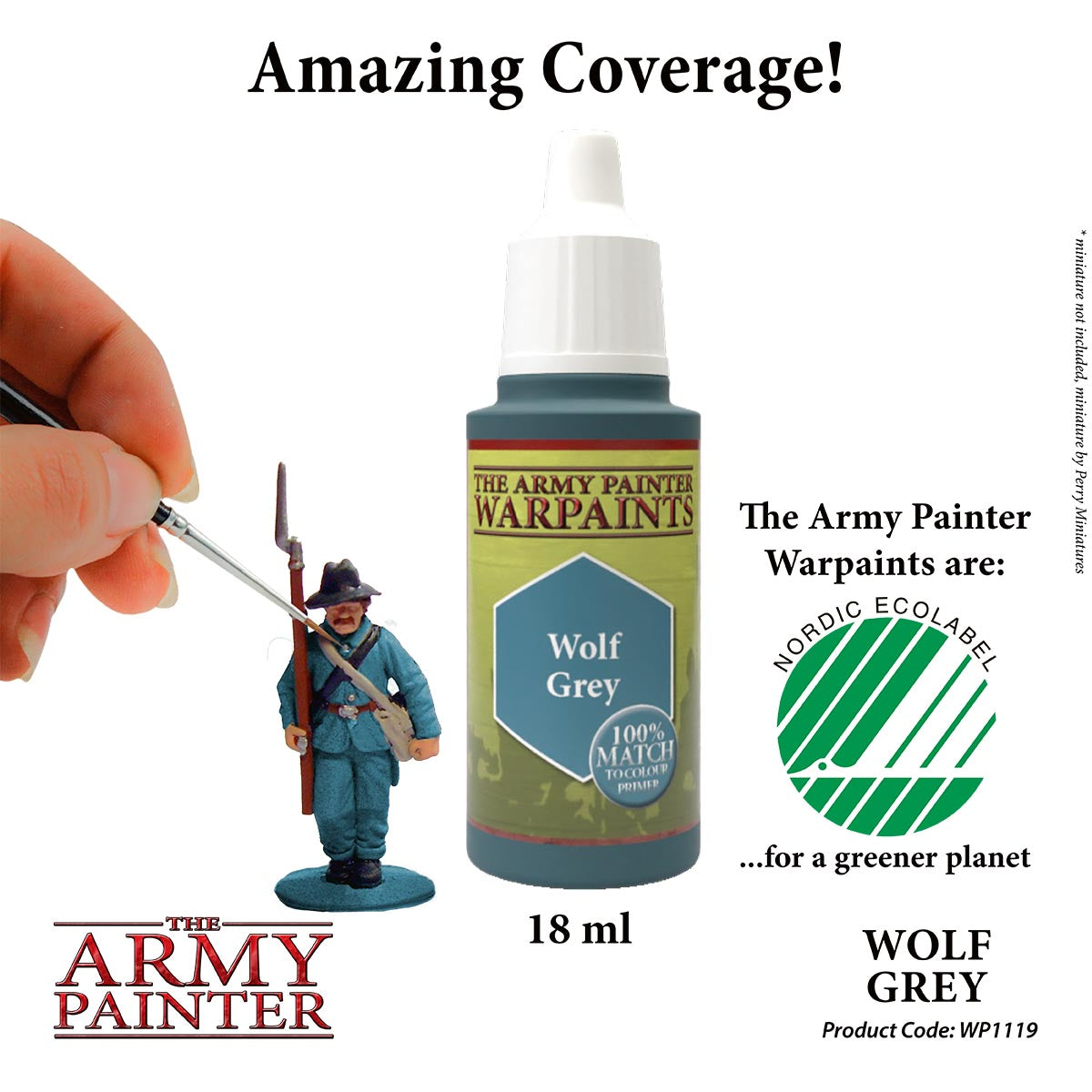 The Army Painter Warpaints - Wolf Grey (18ml) WP1119