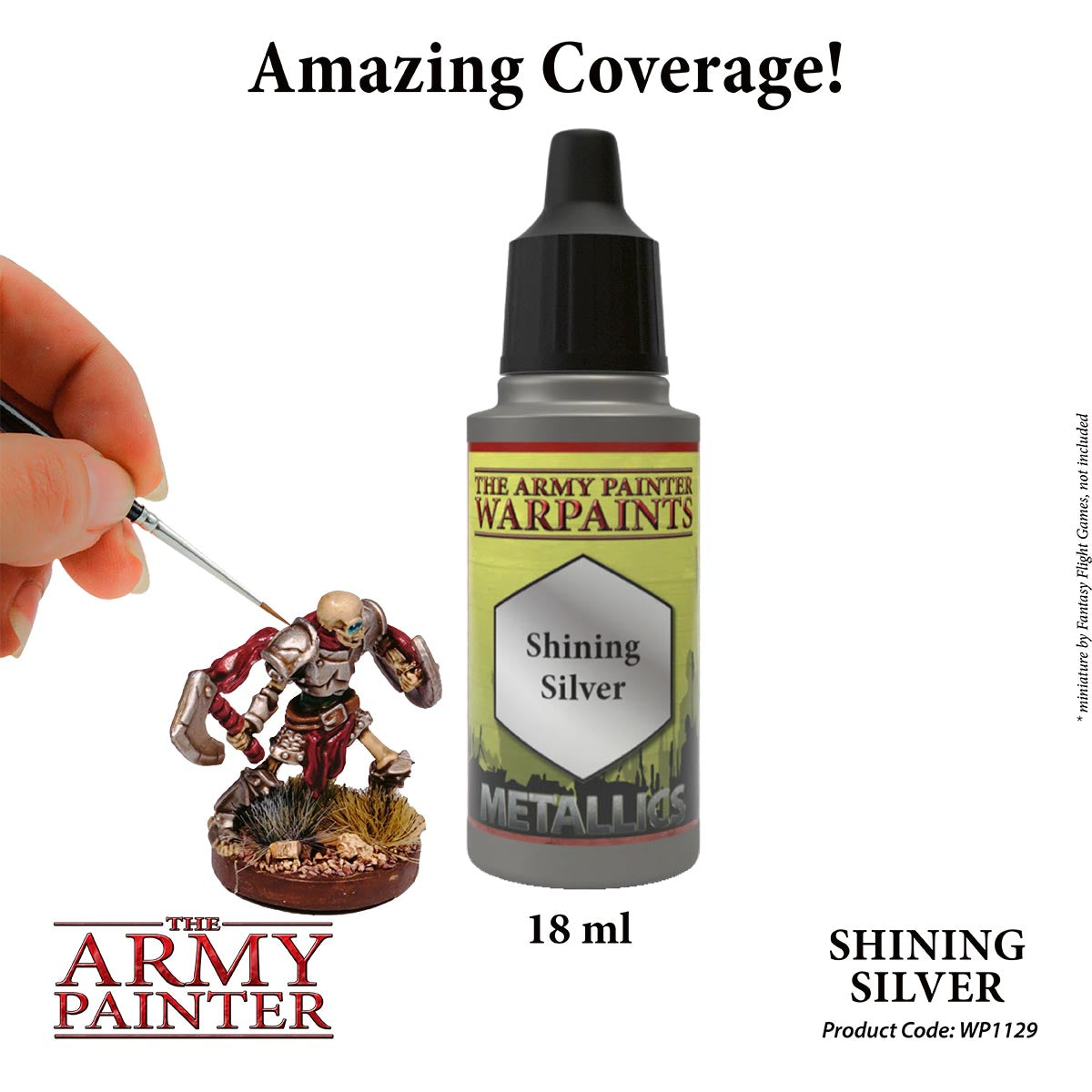 The Army Painter Warpaints - Shining Silver (18ml) WP1129