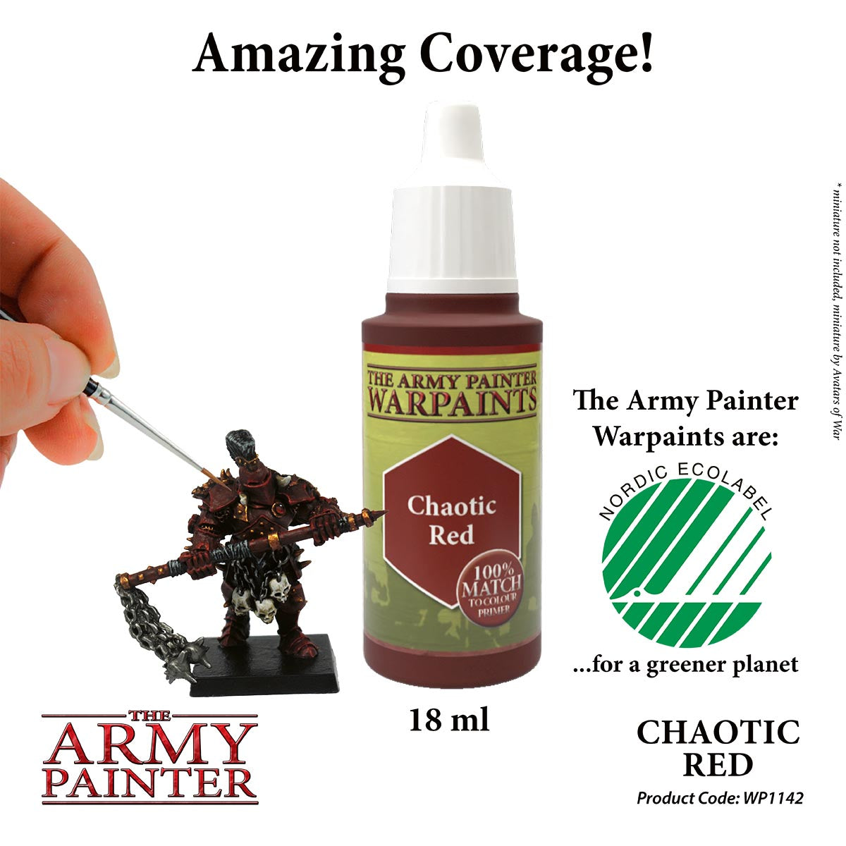 The Army Painter Warpaints - Chaotic Red (18ml) WP1142