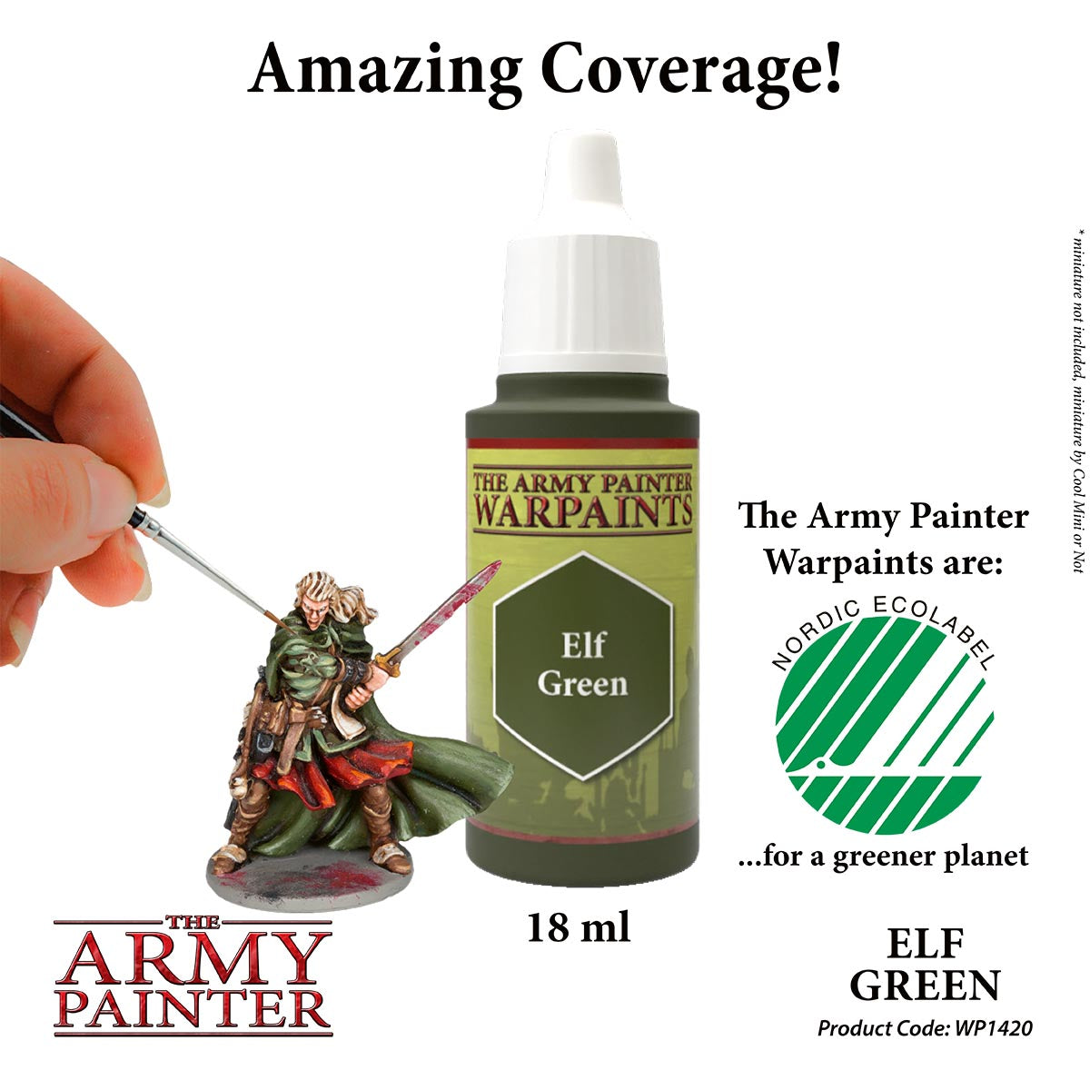 The Army Painter Warpaints - Elf Green (18ml) WP1420