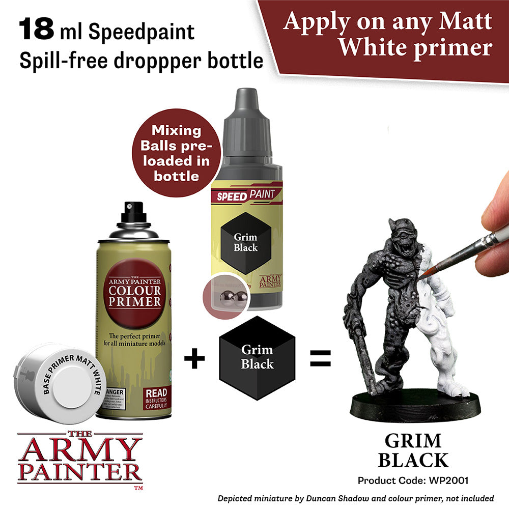 The Army Painter Speedpaints - Grim Black (18ml) WP2001